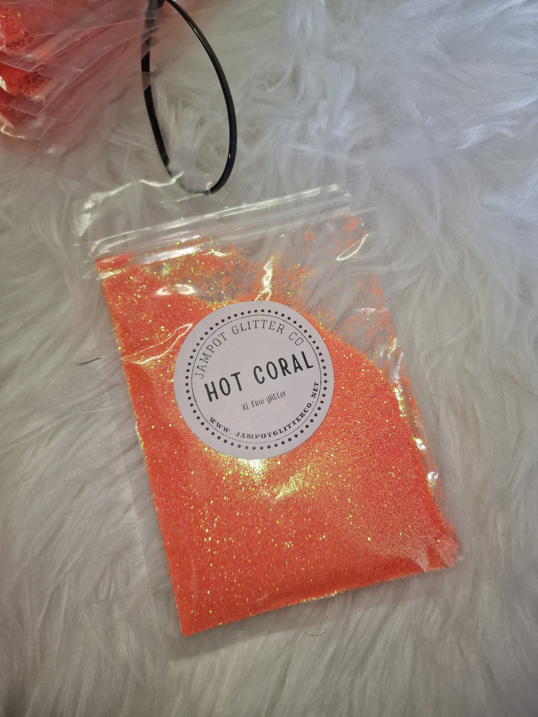 Hot Coral fine glitter
