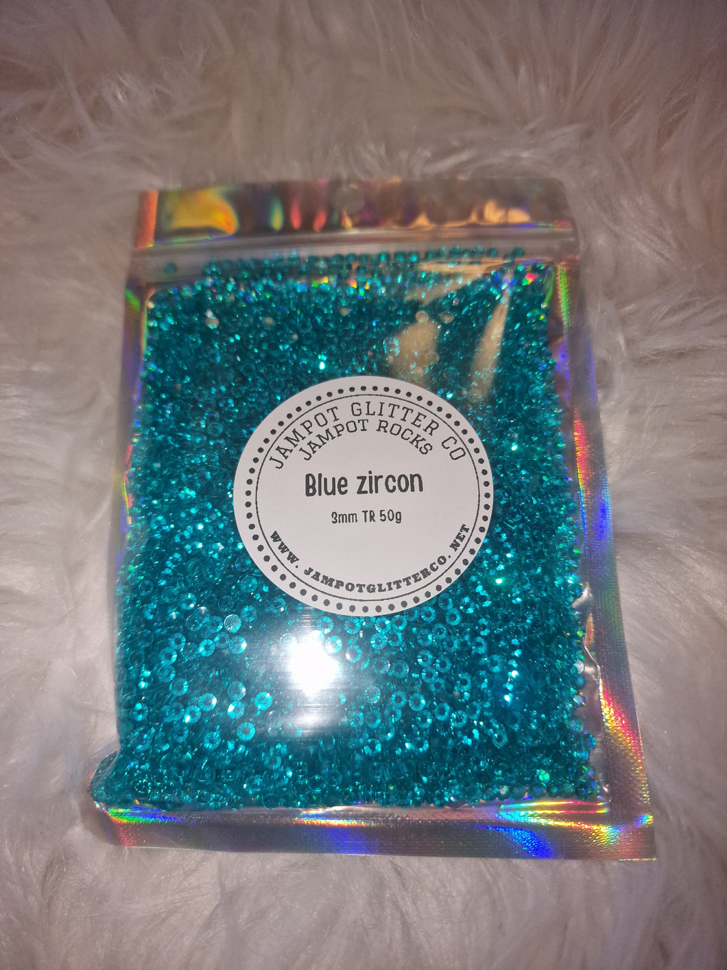 Blue Zircon 3mm 50g bag
