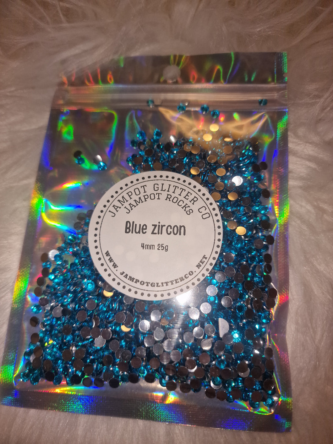 Blue Zircon 4mm 25g bag