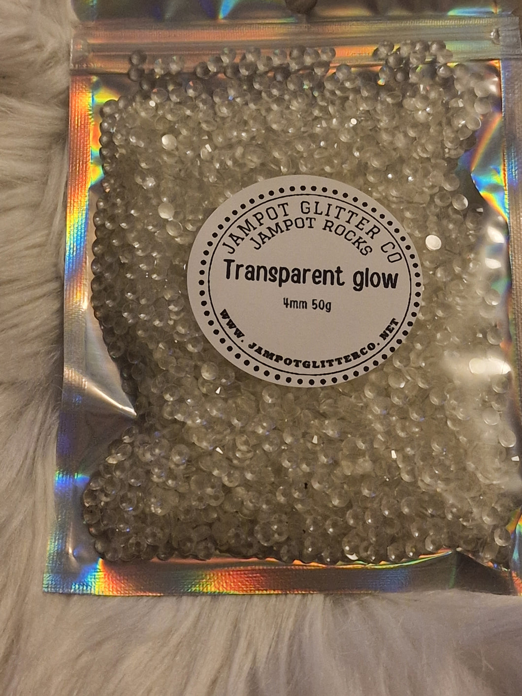Transparent Glow 4mm 50g bag