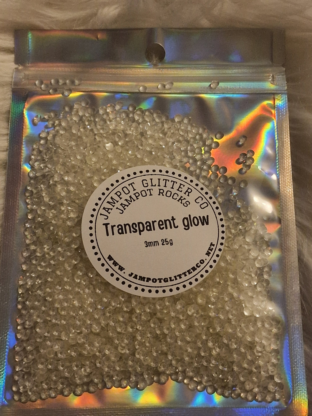 Transparent Glow 3mm 25g bag