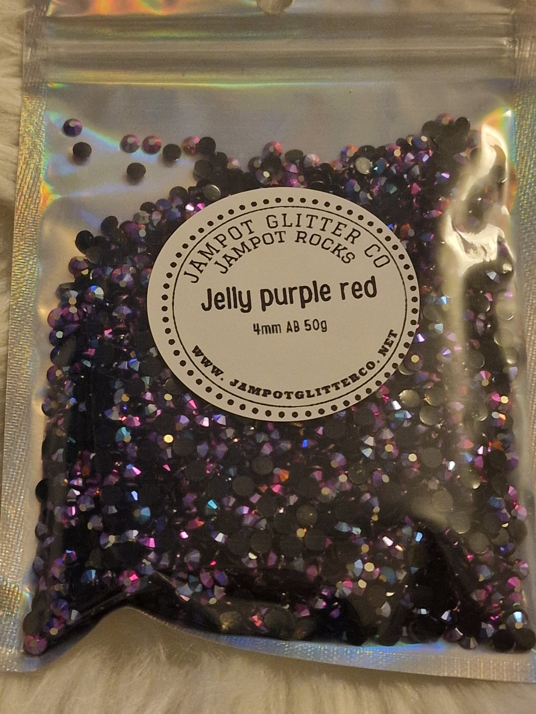 Jelly Purple Red 4mm 50g bag