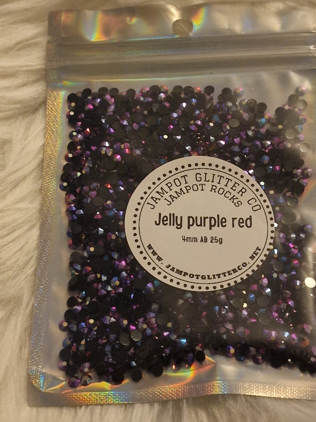 Jelly Purple Red 4mm 25g bag