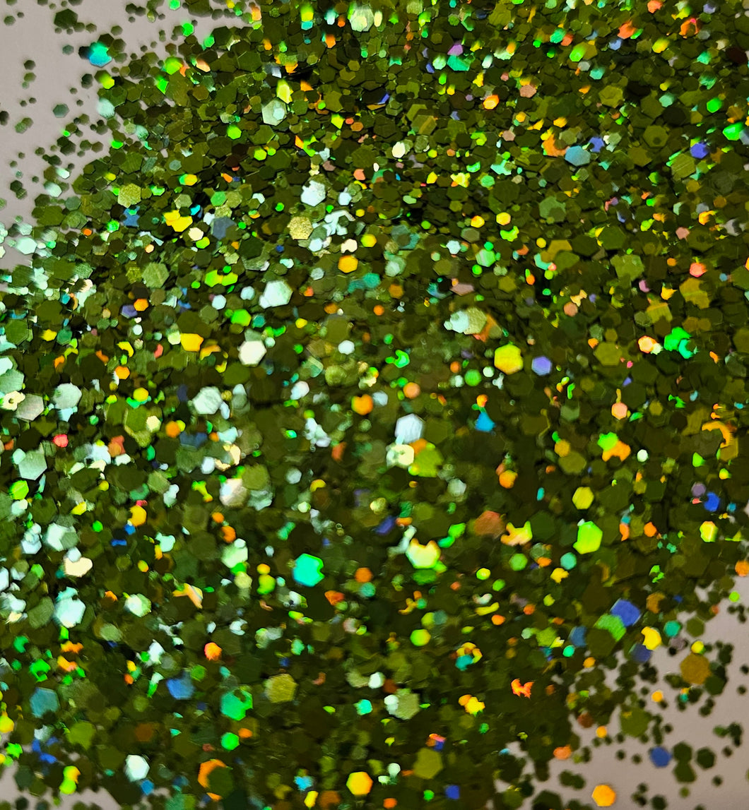 Granny smith holographic chunky mix glitter